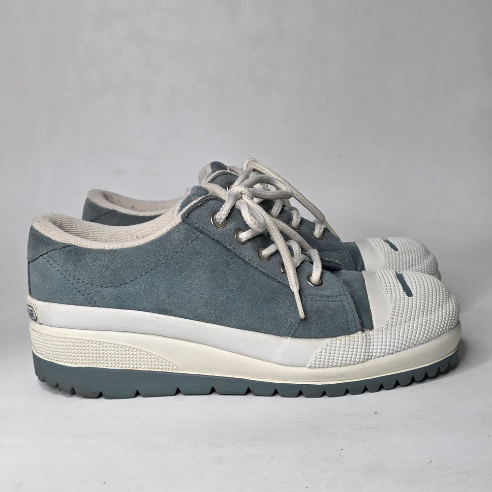 North West Blue Women's Sneakers‎ Size 6.5 Slate Blue White Leather Shoes Rare